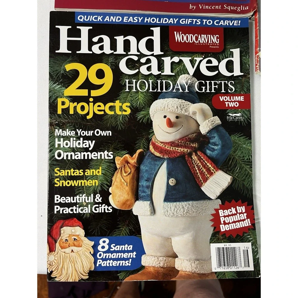 Wood Carving Book & Magazine Lot Chip Chats Christmas Scrooge Patterns
